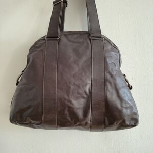 RUDSAK Dark Brown Leather Shoulder Bag